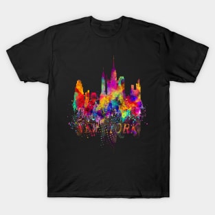 New york skyline colorful souvenir T-Shirt